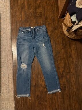 Women’s Distressed Blue Denim Jeans